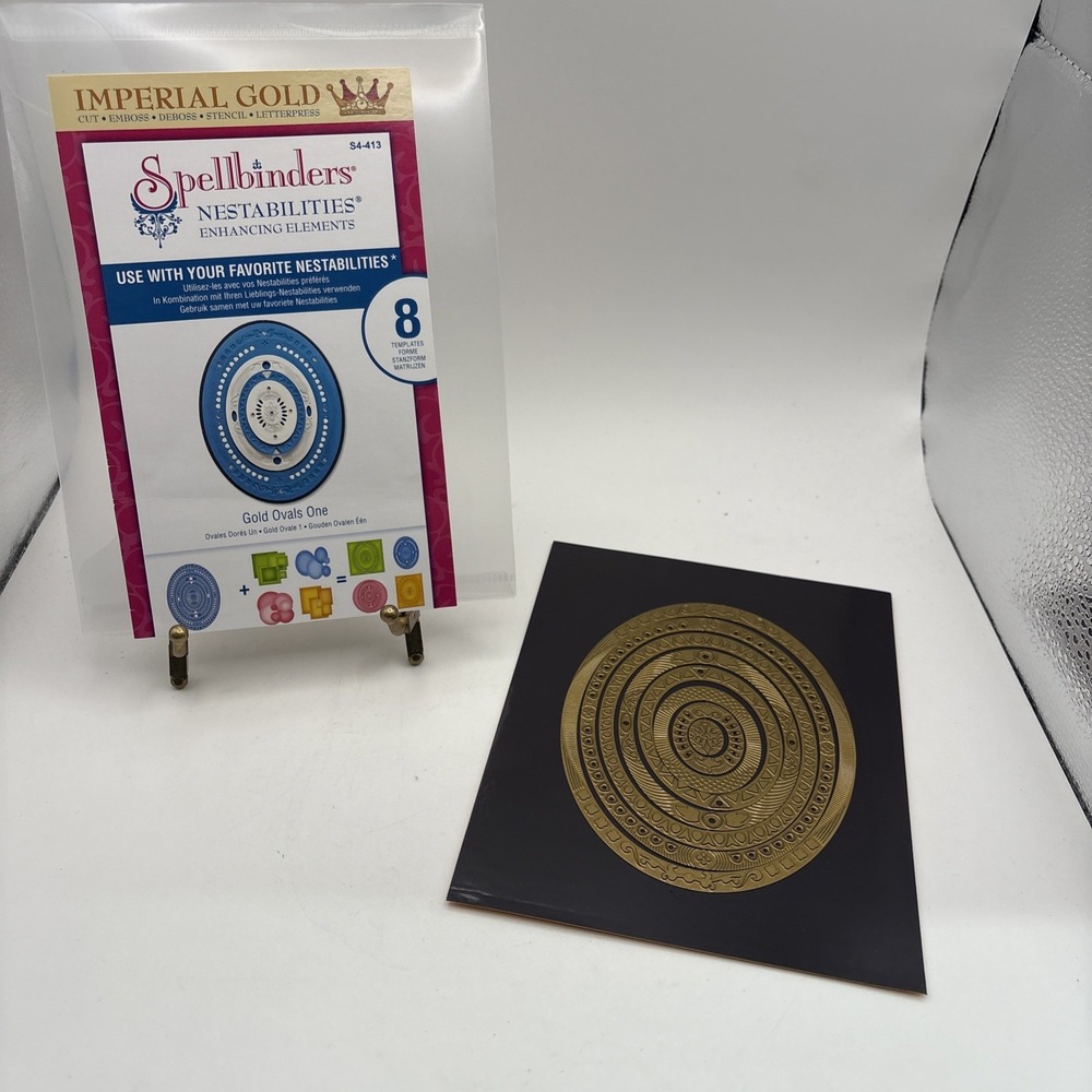 Spellbinders~Imperial Gold Nestabilities~S4-413~Gold Ovals~8 Templates